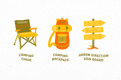 Yellow and Red Cute Summer Camp Illustration Set Product Image 2