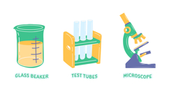 Fun Science Laboratory Equipment Illustration Set Product Image 2