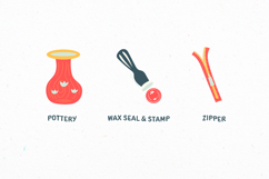Cute Hand-Drawn Art and Craft Essentials Illustration Set Product Image 3