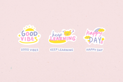 Fun Wordy Handwriting Typography Sticker Illustration Set Product Image 3