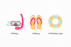 Pink Bright and Cheerful Summer Vacation Illustration Set Product Image 3