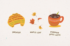 Yellow Pumpkin Cute Hand Drawn Autumn Illustration Set Product Image 4