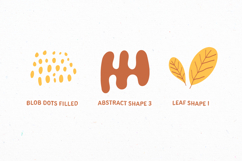 Autumn Sensation Abstract Organic Shapes Illustration Set Product Image 3