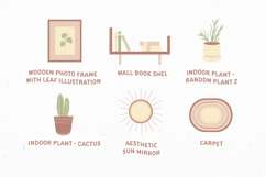 Calming Aesthetic Room Decoration Illustration Set Product Image 4