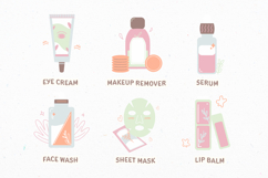 Soft Pastel Beauty Skincare Illustration Set Product Image 5