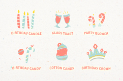 Softy Hand Drawn Birthday Illustration Set Product Image 4