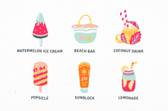 Pink Bright and Cheerful Summer Vacation Illustration Set Product Image 4