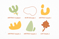 Autumn Sensation Abstract Organic Shapes Illustration Set Product Image 4
