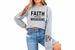 Faith Moves Mountains Sleeve SVG, God SVG Design, Faith SVG Product Image 3