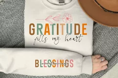 Gratitude Fills My Heart Sleeve SVG, Inspirational SVG Product Image 2