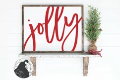 Jolly SVG, Farmhouse Christmas Sign Cut File Product Image 1
