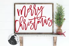 Merry Christmas SVG, Farmhouse Christmas Sign Cut File Product Image 1