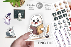 Overthinking Ghost Sticker Product Image 1