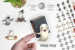 Overthinking Ghost Sticker Product Image 1