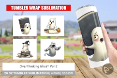Tumbler Overthinking Ghost Product Image 1
