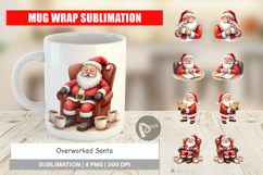 Mug Wrap Watercolor Overworked Santa Product Image 1