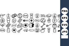 Wellness Icons Hand Drawn Health Supplement Set Product Image 1