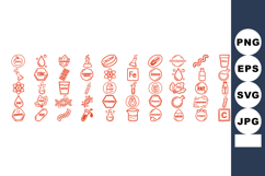 Hand Drawn Nutrition Icon Set For Health Projects Product Image 1