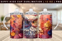 Owl Sippy Cup Sublimation Wrap 12 Oz Product Image 1