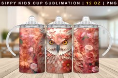 Owl Sippy Cup Sublimation Wrap 12 Oz Product Image 1