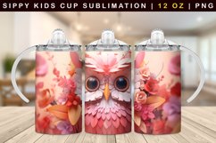 Owl Sippy Cup Sublimation Wrap 12 Oz Product Image 1