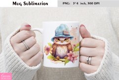 Watercolor Owl Mug Sublimation Bundle Product Image 7