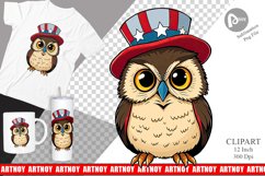 Owl Patriotic Clipart Product Image 1