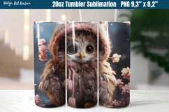 Owl 20 OZ Skinny Tumbler Sublimation | Autumn PNG