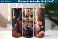 Owl 20 OZ Skinny Tumbler Sublimation | Autumn PNG