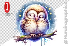 Cute Owl Clipart - PNG File Product Image 1
