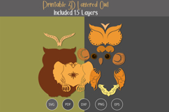 3D Layered Owl SVG Product Image 3