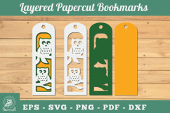 Owl 3D Papercut Bookmarks SVG Product Image 1