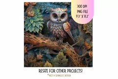 Owl 3D Tumbler Sublimation Design | Owl 3d Tumbler Wrap