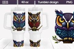 Owl Tumbler 40 Oz | Owl Tumbler Sublimation Product Image 1