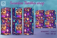 Bright Owls Tumbler Sublimation, 20 oz Tumbler Wrap Product Image 2