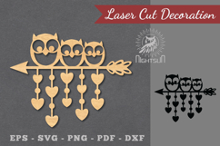 Owl Arrow Laser Cut Decoration Product Image 1