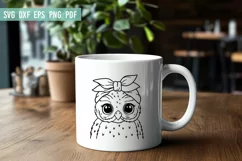 Owl SVG File | Owl Bandana SVG| Cute Owl SVG Product Image 3