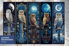 Owl bookmark, bookmark sublimation, printable bookmark Product Image 1