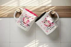 owl breast cancer awareness ribbon Wise Up Never Give Up quote print 20 oz tumbler skinny mug wrap clipart t-shirt sublimation printable design