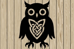 Halloween Owl celtic stencil silhouette SVG Product Image 1