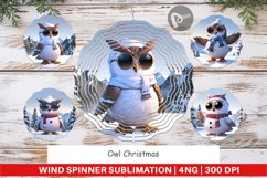 Wind Spinner Owl Christmas Product Image 1