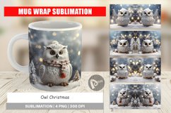 Mug sublimation design Owl Christmas Product Image 1