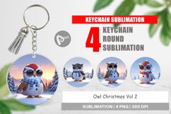 Keychain Owl Christmas Product Image 1