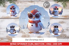 Wind Spinner Owl Christmas Product Image 1