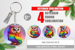 Keychain Owl Colorful Product Image 1