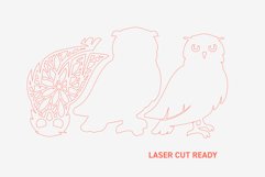 SVG Multilayer 3D Wall Decor Owl Laser Cut Ready Product Image 3