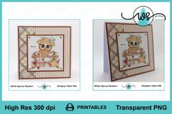 Autumn Owl on Fence Digi Stamp Printable Copic Coloring Page Product Image 4