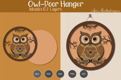 Owl Door Hanger SVG Product Image 1