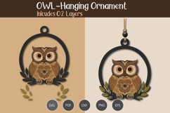 Owl Hanging Ornament SVG Product Image 1