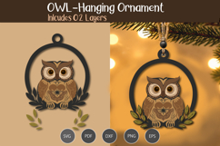 Owl Hanging Ornament SVG Product Image 2